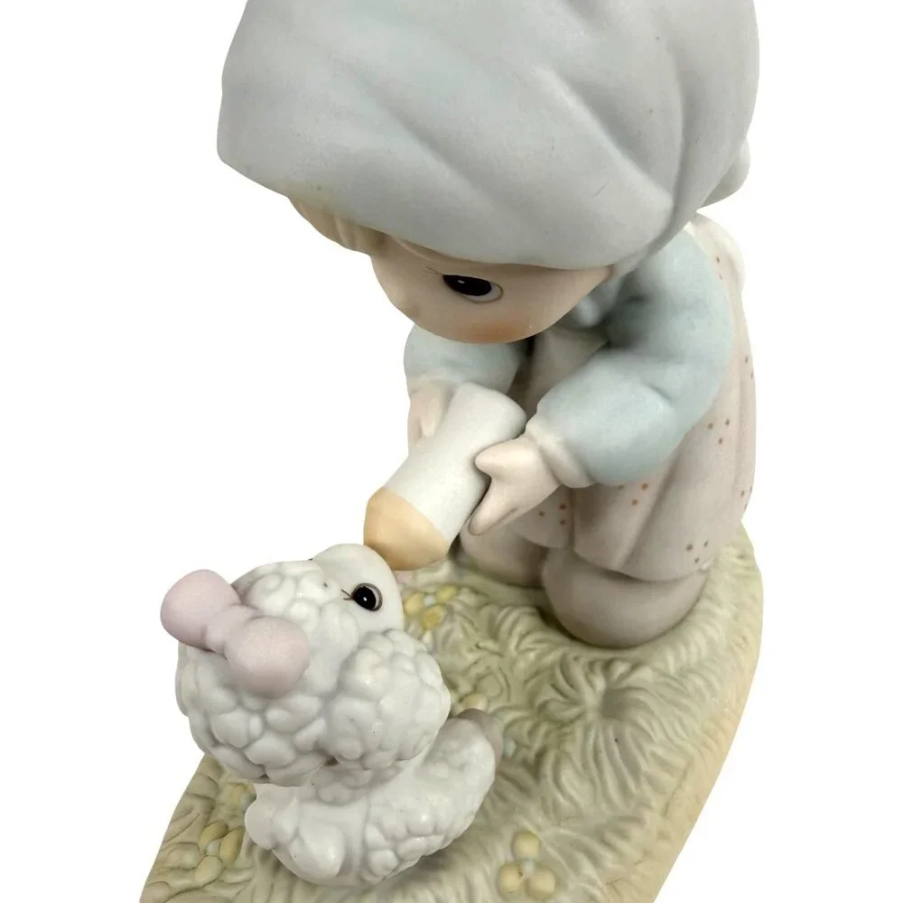 1987 Precious Moments Feed My Sheep Members Only‎ Figurine W/ Original Box & Tag